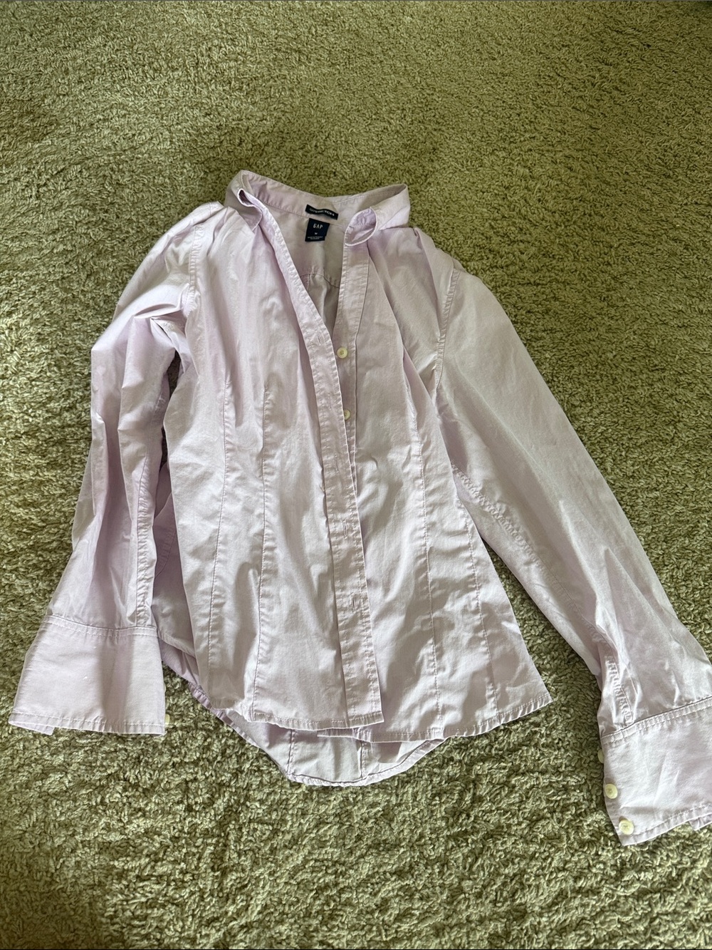 GAP Women's Lavender Button-Down Shirt